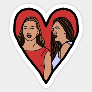 Female Couple Valentine Heart Distracted Boyfriend Meme Valentines Day Sticker